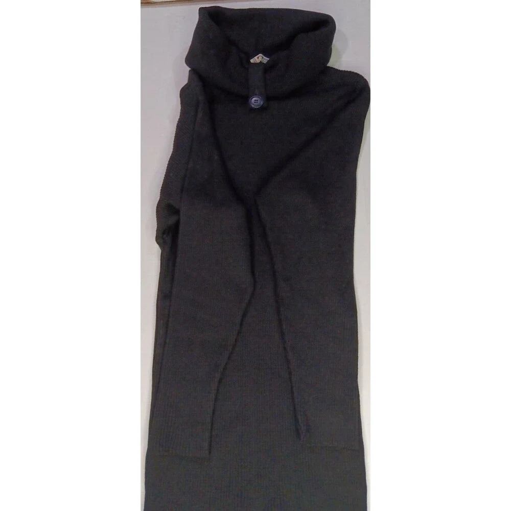 Saint Laurent Vintage Lambswool Roll Tab Turtle Neck ‎ Black Sweater sz 40 - Picture 6 of 14